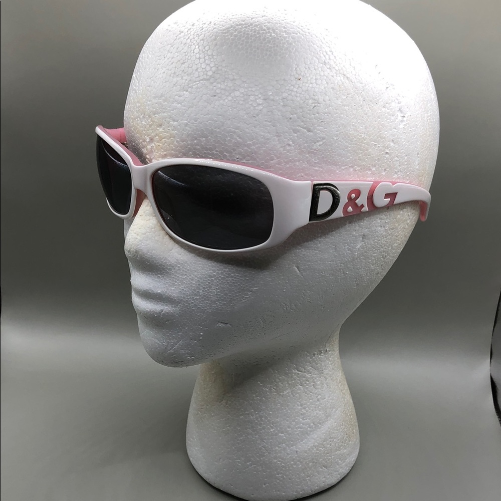 D&G Dolce Logo Gabbana Pink White Sunglasses 3009 white pink  64-14-120 designer - Picture 8 of 8